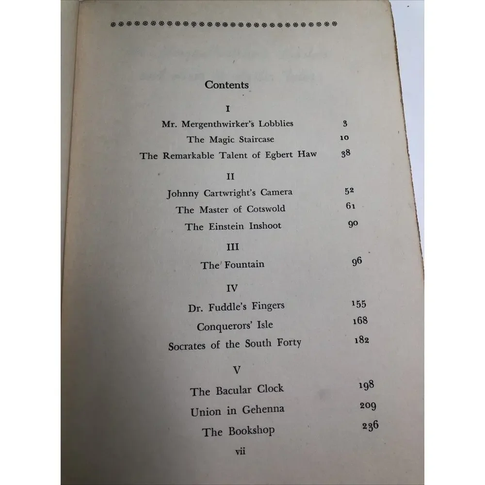 MR. MERGENTHWIRKER'S LOBBLIES AND OTHER FANTASTIC TALES By Nelson Bond SIGNED